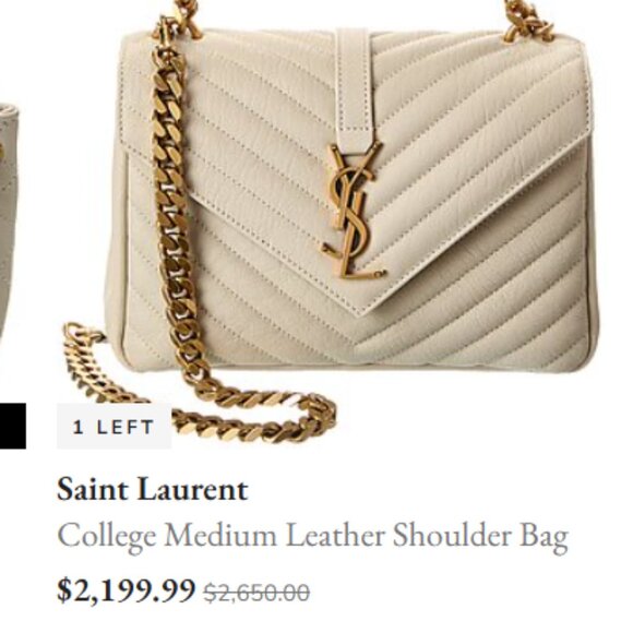 SAINT LAURENT  Collége monogramme leather handbag - Picture 15 of 15